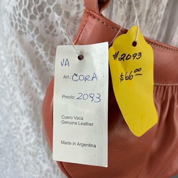 NWT Prago Pink Leather Shoulder Bag - Picture 5 of 7